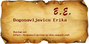 Bogosavljevics Erika névjegykártya
